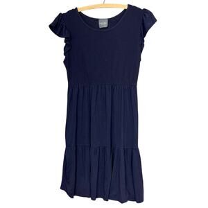 Women's Olivia Rae Navy Blue Mini Dress w/ Ruffle Sleeve - Size Small